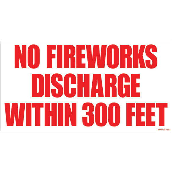 PNSGN2 14X29.5 NO FIREWORKS DISCHARGE